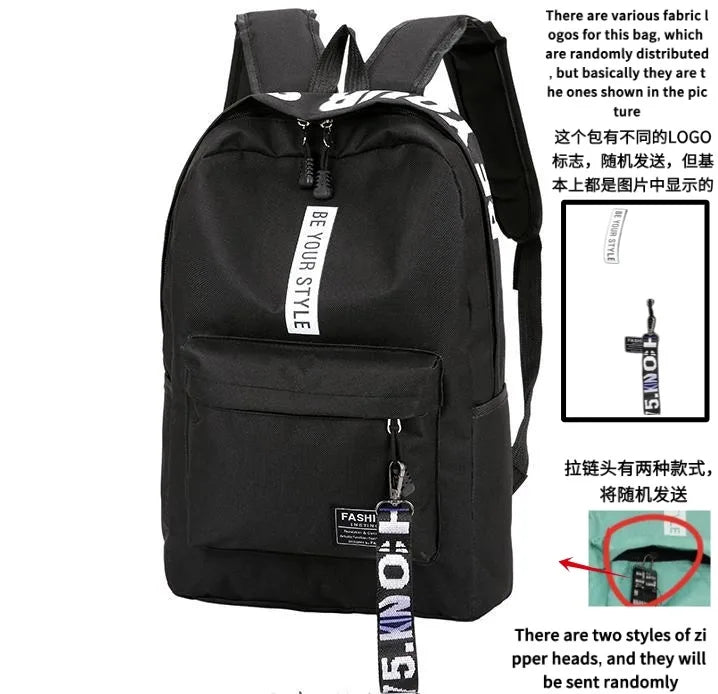 Korean Style Student Backpack - Large Capacity School Bag for Men & Women