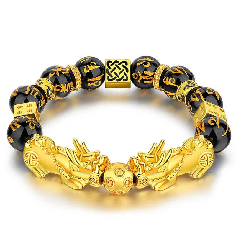Pixiu Guardian Bracelet - Feng Shui Wealth & Luck Beaded Wristband for Men & Women