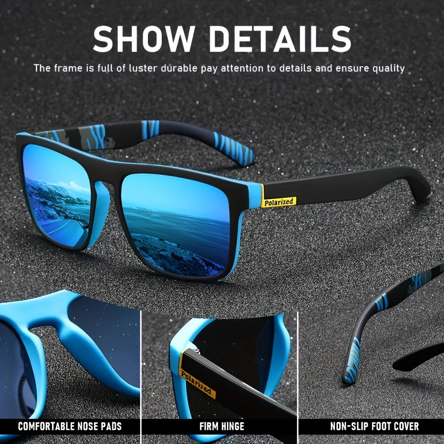 Vintage Square Polarized Sunglasses - UV400 Designer Eyewear for Men & Women