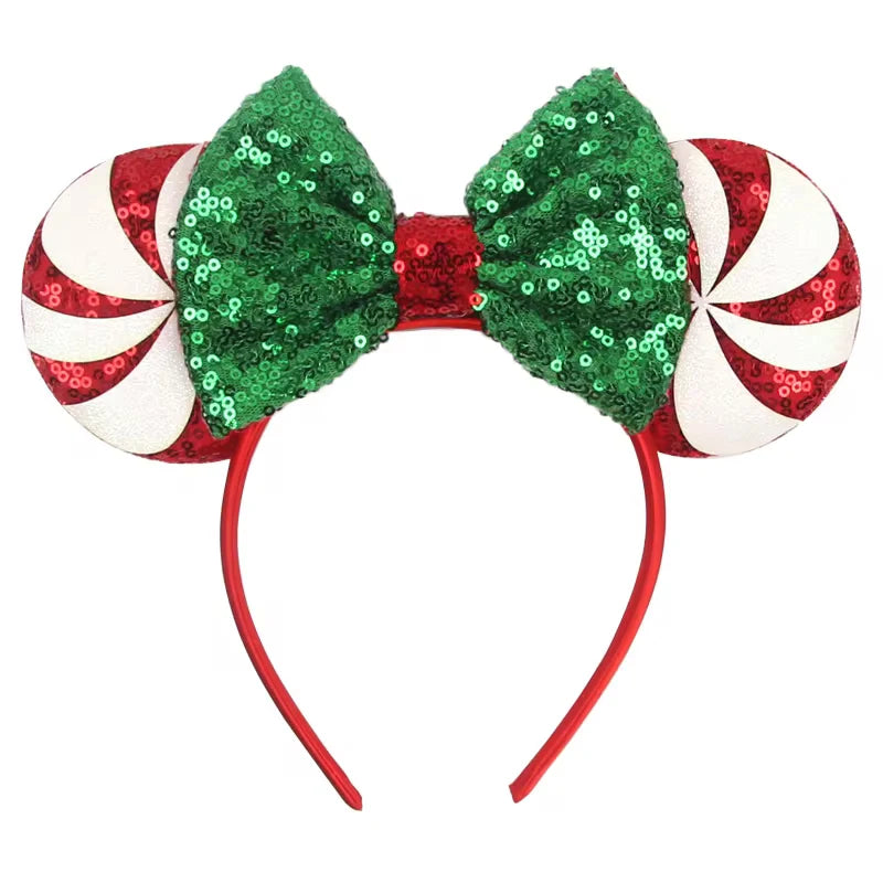 Disney Colorful Sequins Bow Headband – Rainbow Hair Accessory for Girls & Disney Fans
