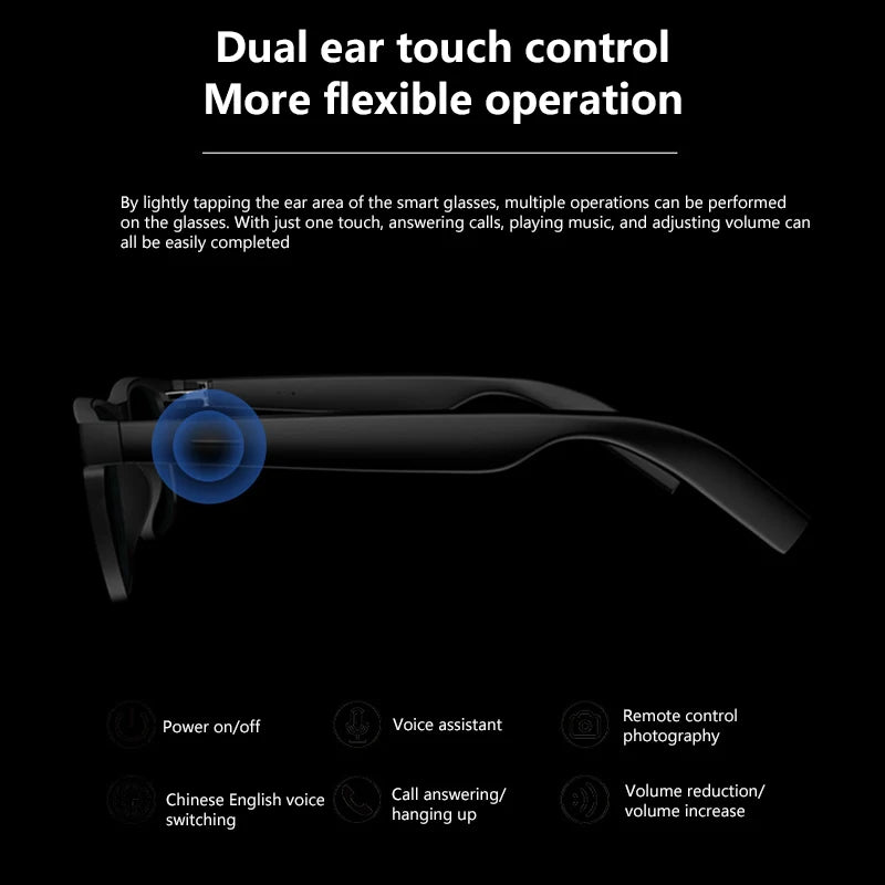 Lenovo Smart Glasses - Bluetooth Audio, Camera & AI Translator