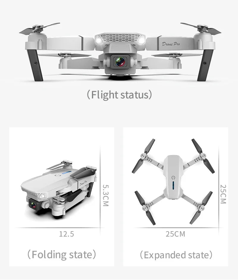 E88 Plus GPS Drone with 8K Dual Camera - 27 Min Flight, Obstacle Avoidance, 1000m Range