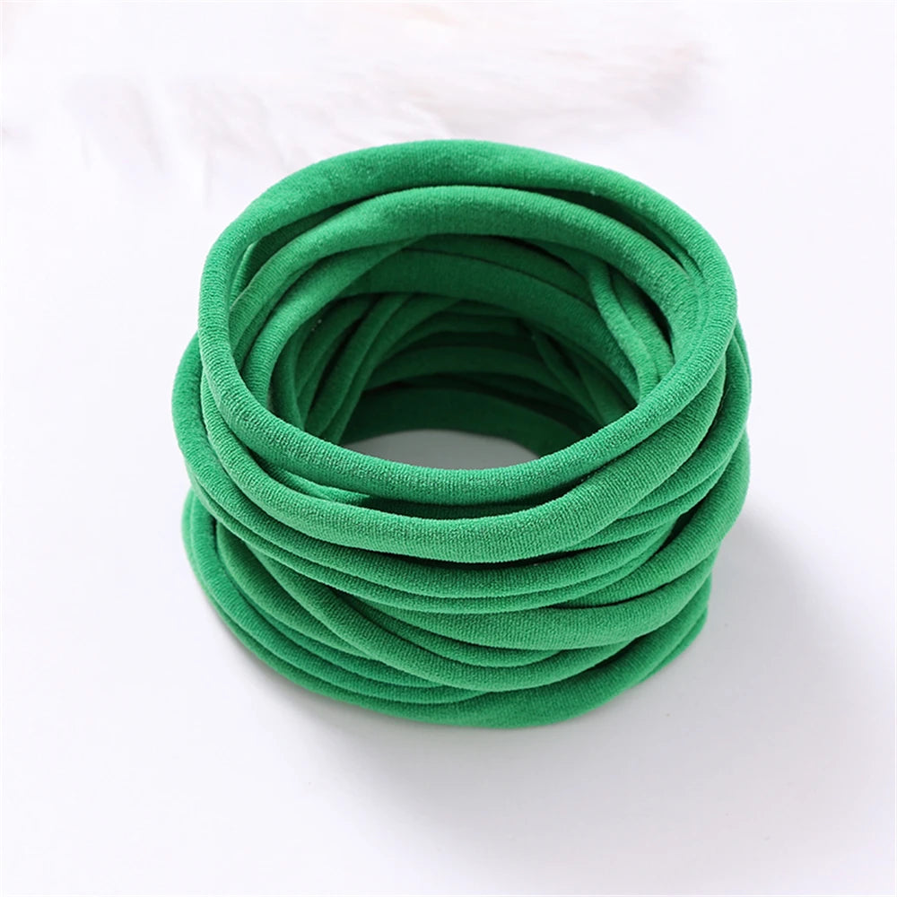 20PCS Baby Girl Soft Nylon Headbands Stretchy Traceless Hair Accessories