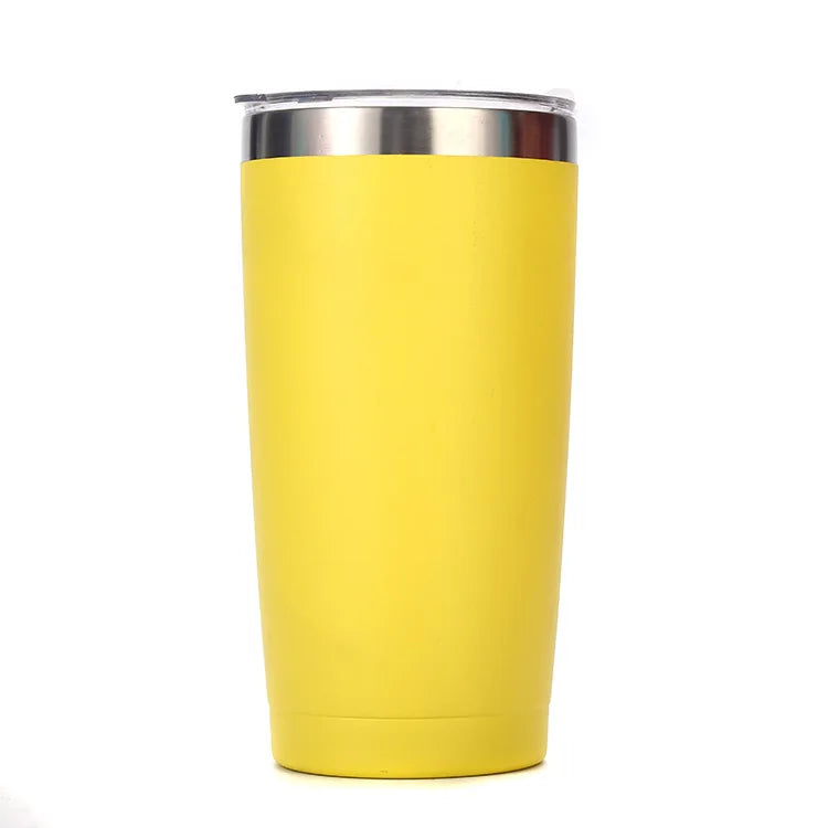 20oz stainless steel car cup, double-layer stainless steel thermos cup, portable car ice-cold cup