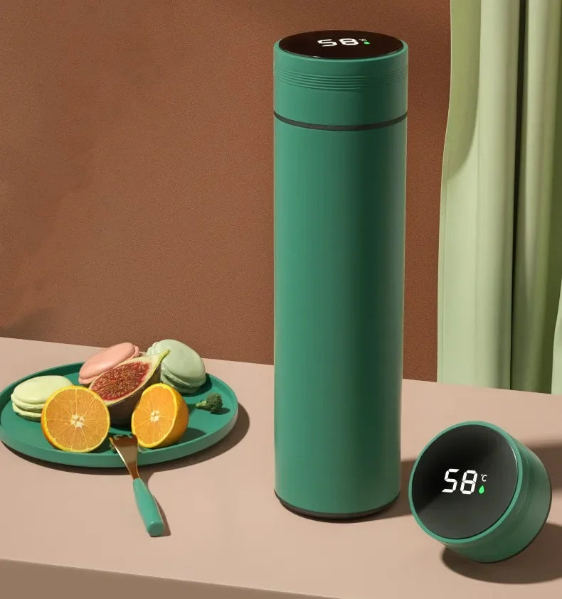 500ml Stainless Steel Thermos with Temperature Display - Insulated Bottle