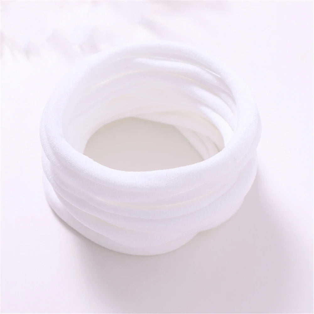 20PCS Baby Girl Soft Nylon Headbands Stretchy Traceless Hair Accessories