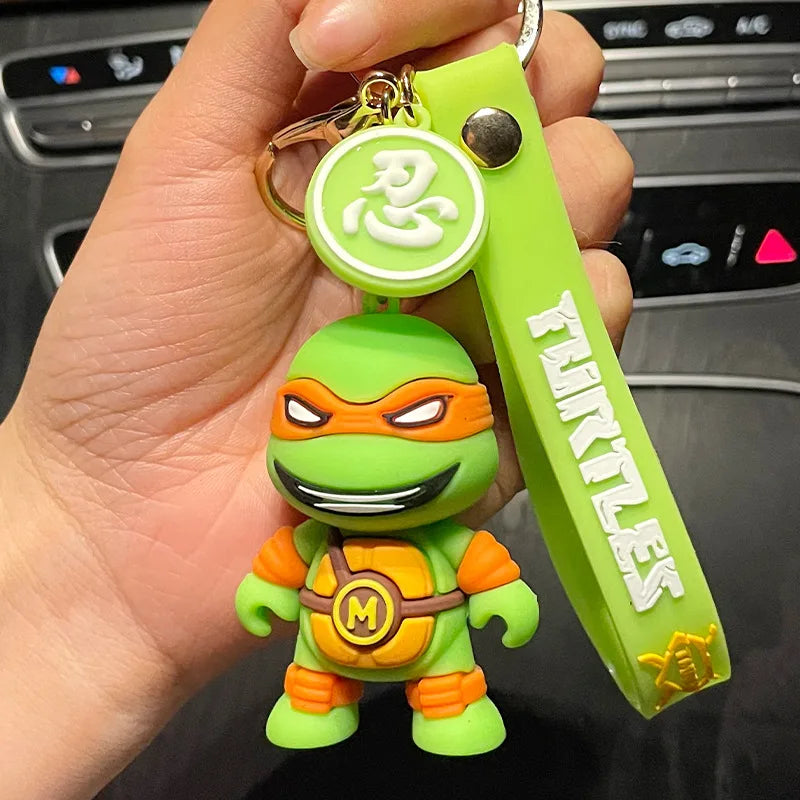 Teenage Mutant Ninja Turtles Keychain - TMNT Character Pendant for Bags & Keys