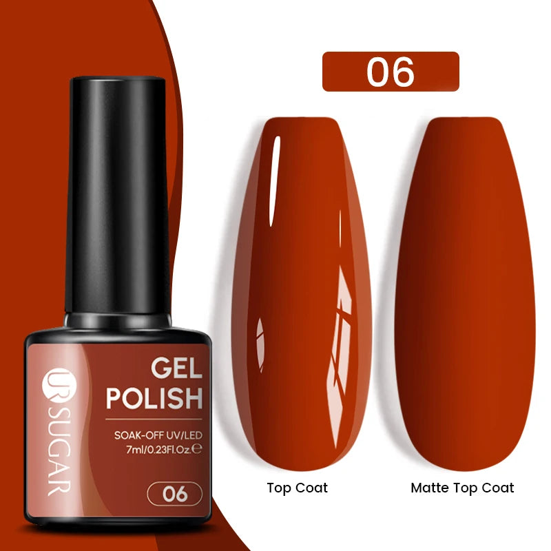 Dark Red Gel Nail Polish – Soak-Off LED/UV Gel Varnish for Salon & Home Use