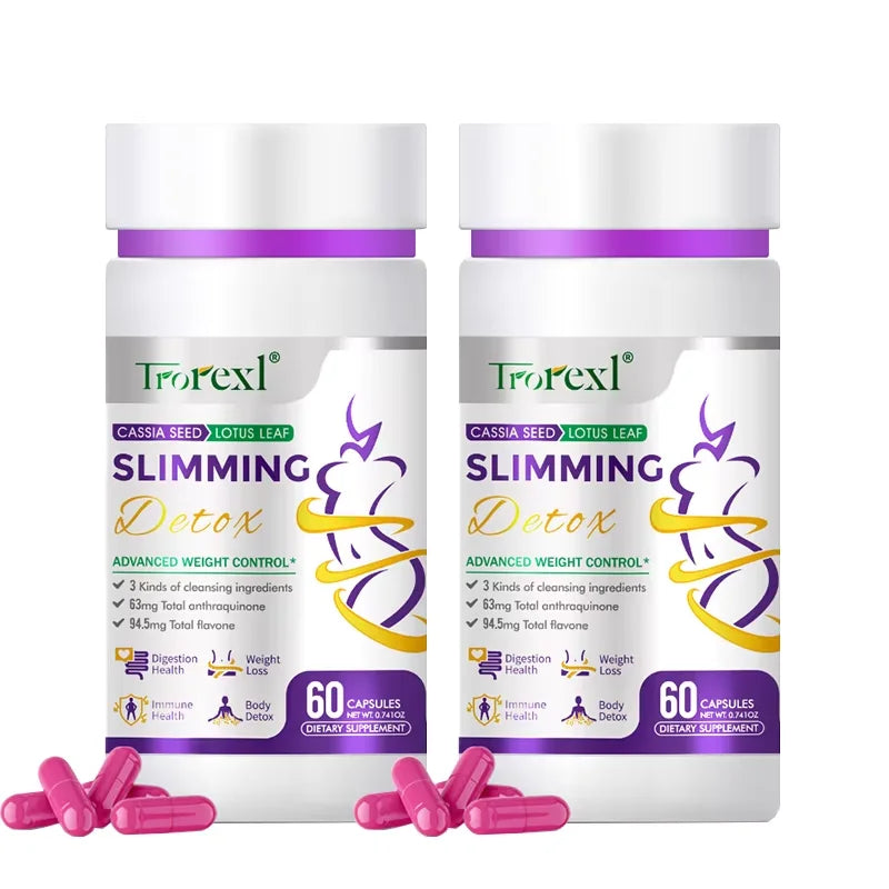 Cassia Seed & Lotus Leaf Weight Loss Pills - Natural Fat Burner & Detox for Women