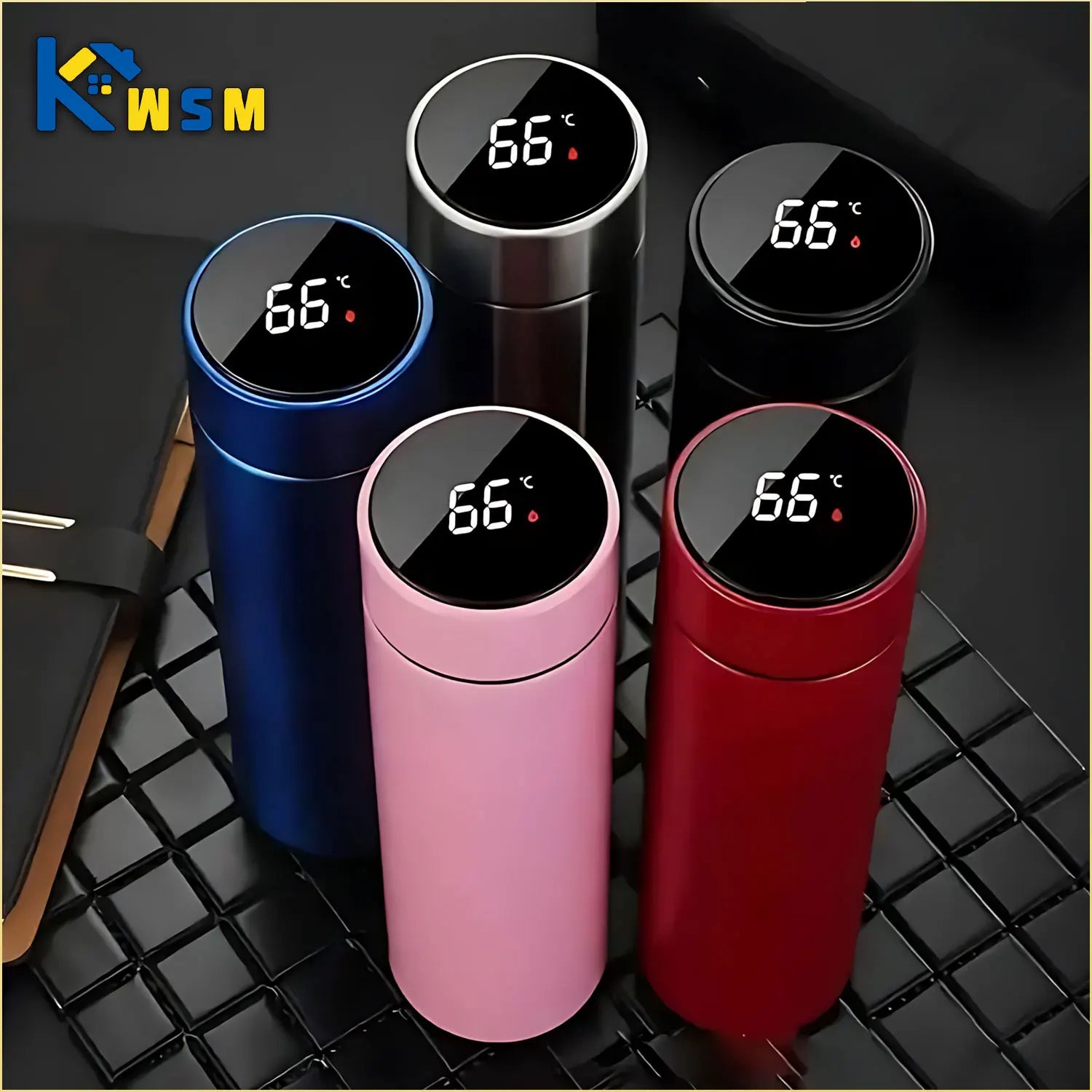 500ml Stainless Steel Thermos with Temperature Display - Insulated Bottle