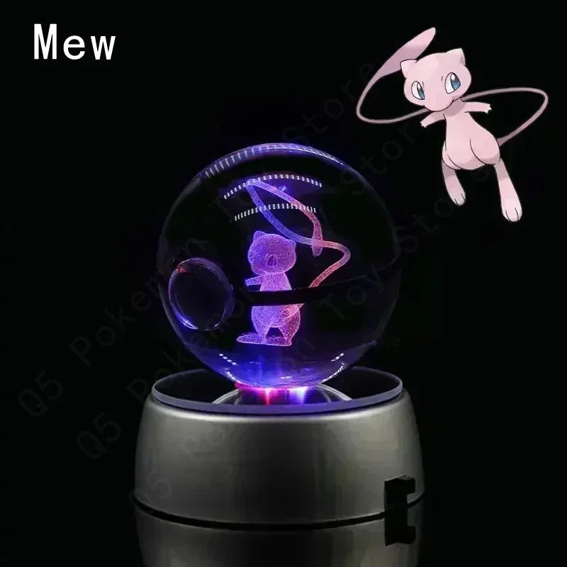 Pokemon Crystal Ball LED Night Light – Anime Lamp