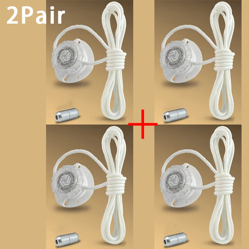 No Tie Shoelaces - Fashion Swivel Buckle Laces for Kids & Adults (1 or 2 Pairs)