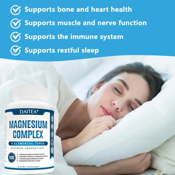 Magnesium 6-in-1 Complex - High Absorption Support for Muscles, Nerves, Heart & Bones