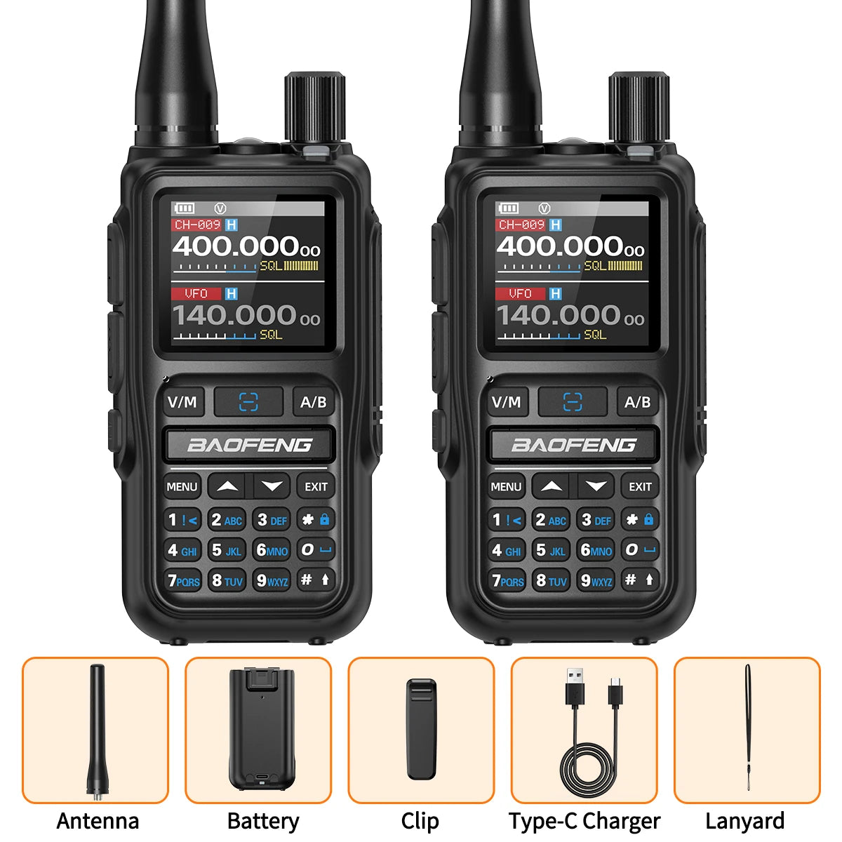 Baofeng UV-5R Mini Walkie Talkie - Bluetooth, Type-C Charging & Dual PTT