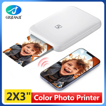 Portable Pocket Photo Printer – Wireless Bluetooth Zink 2x3" Color Printer