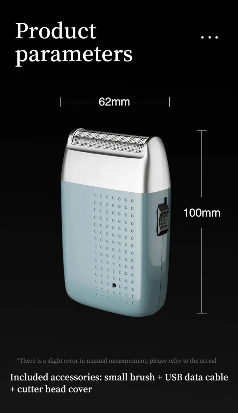 Electric Shaver for Men - Rechargeable Waterproof Razor with Beard Trimmer & 85Min Runtime