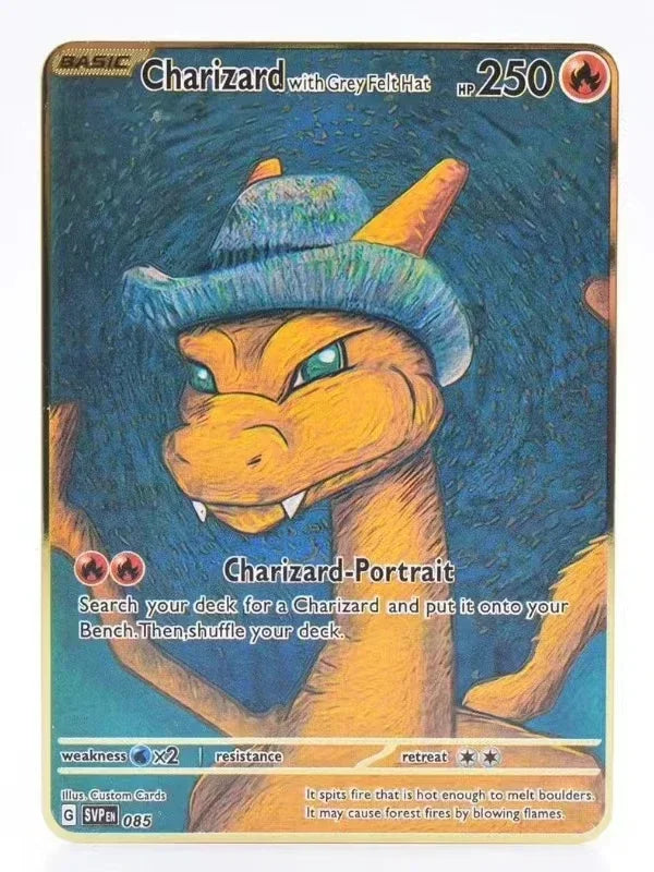 Pokemon Gold Metal Cards – 22 Styles Mewtwo, Pikachu GX & Charizard VMAX Set