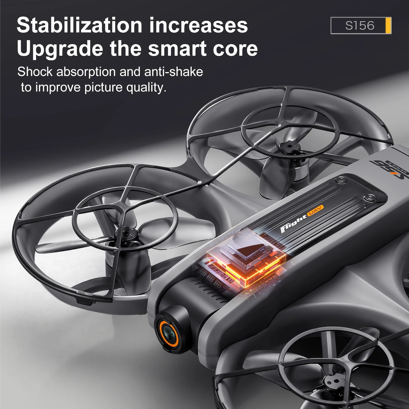 S156 Drone with 4K Camera & Optical Flow - 180° Adjustable Lens, Brushless Motors (180g)