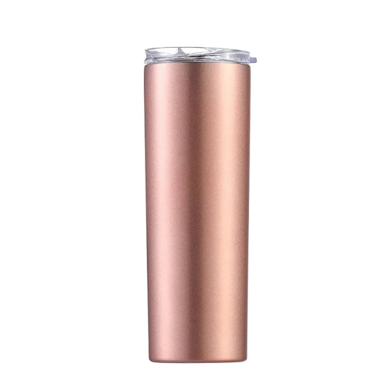 20oz Skinny Straight Tumbler with Lid - Double Wall Insulated | DIY Sublimation Blank
