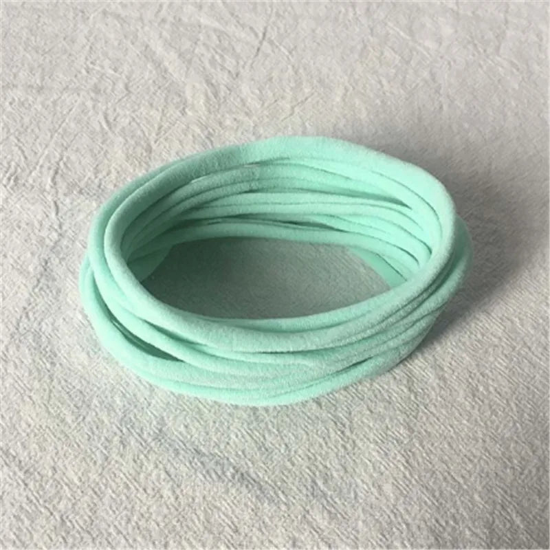 20PCS Baby Girl Soft Nylon Headbands Stretchy Traceless Hair Accessories