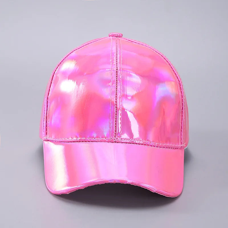 Waterproof PU Baseball Cap - Hip-Hop Rain Hat with Curved Brim for All-Weather Wear