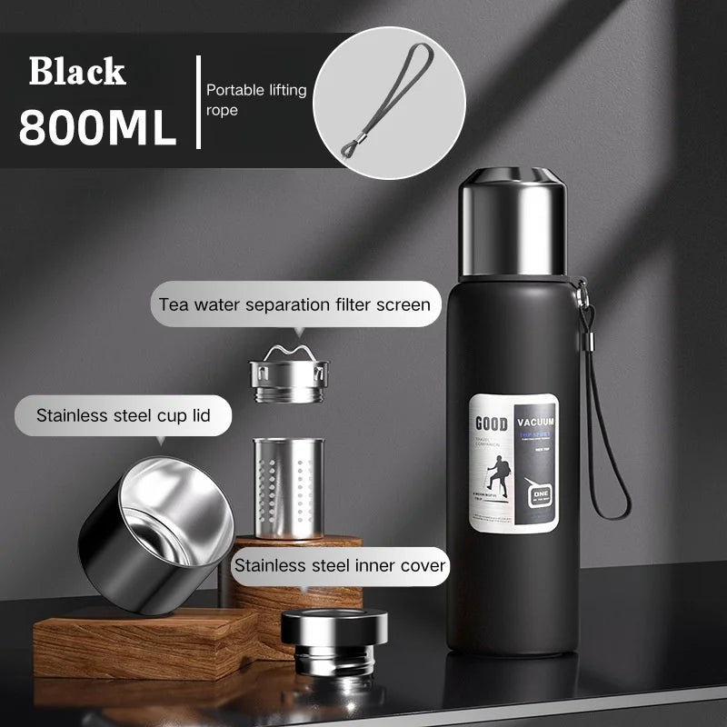Large Insulated Thermos Tumbler - 600ml-2000ml Stainless Steel Water Bottle