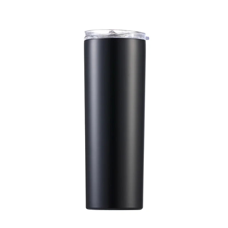 20oz Skinny Straight Tumbler with Lid - Double Wall Insulated | DIY Sublimation Blank