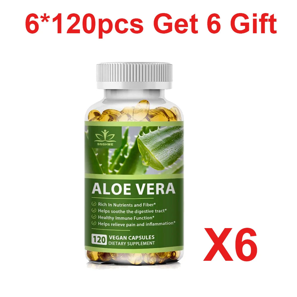 Organic Aloe Vera Weight Loss Capsules - Fast Fat Burning & Detox for Beauty & Health