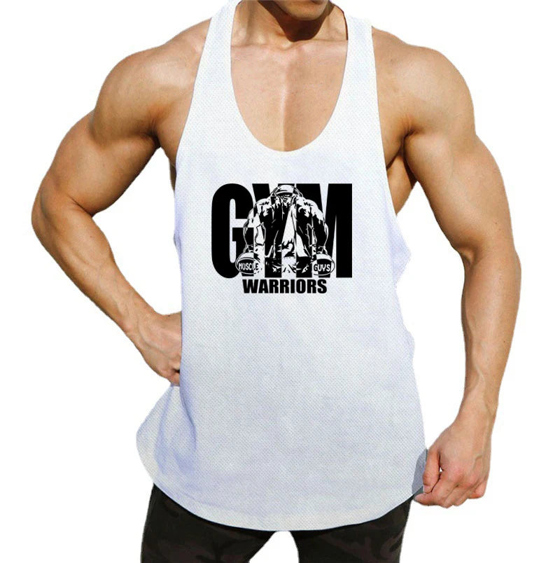 Men's Gym Tank Top - Breathable Mesh Stringer Vest for Bodybuilding & Workout