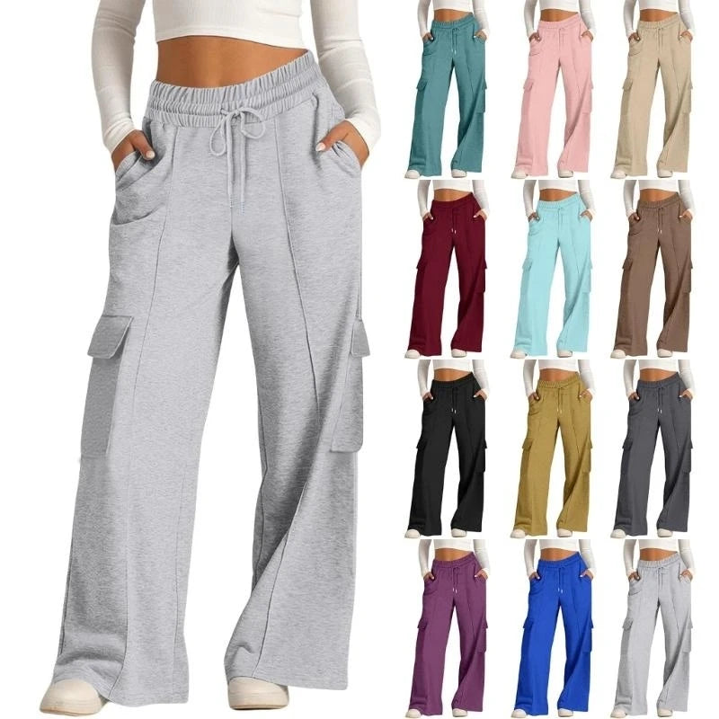 Women's High-Waist Baggy Joggers - Workout & Casual Sweatpants