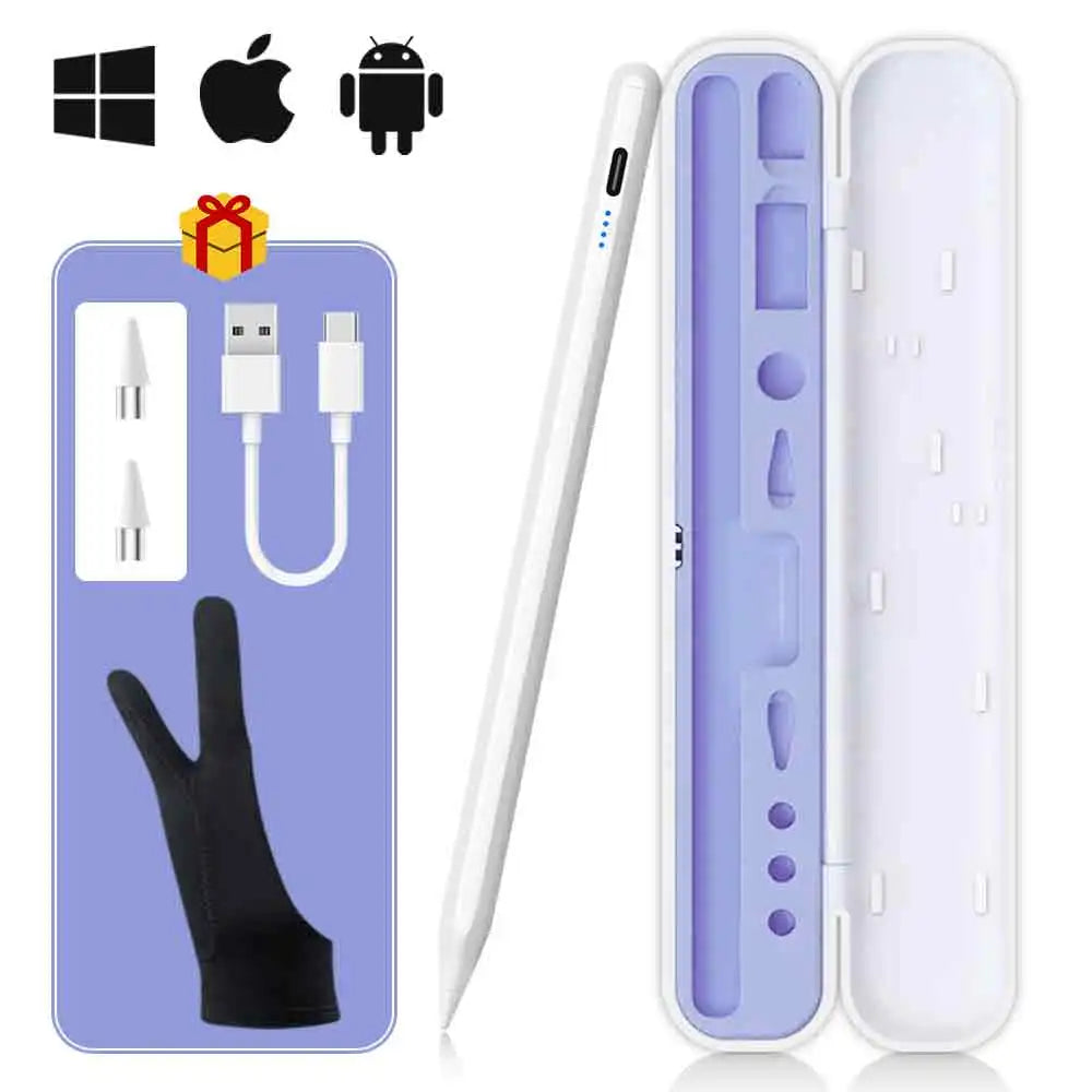 Universal Stylus Pen – Touch Pen for iPad, iPhone, Android Tablets & Smartphones + Pencil Case & Tips