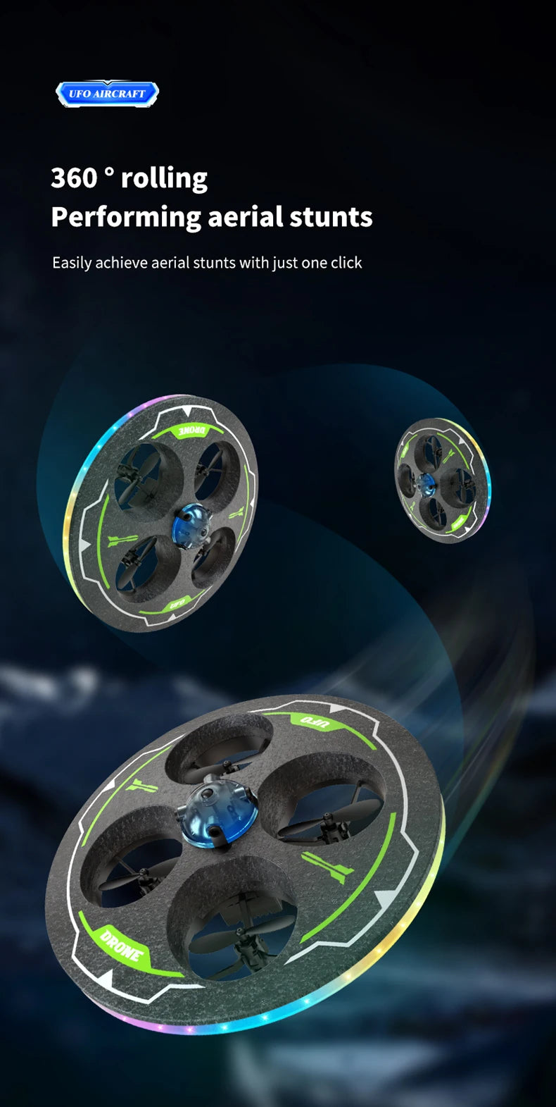 MX85 UFO Mini Drone for Kids - Intelligent Obstacle Avoidance, Safe Foam Design (50g)