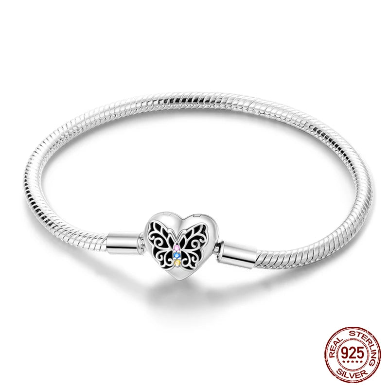 Silver Star Moon Clover Bracelet – DIY Charm Birthday Jewelry
