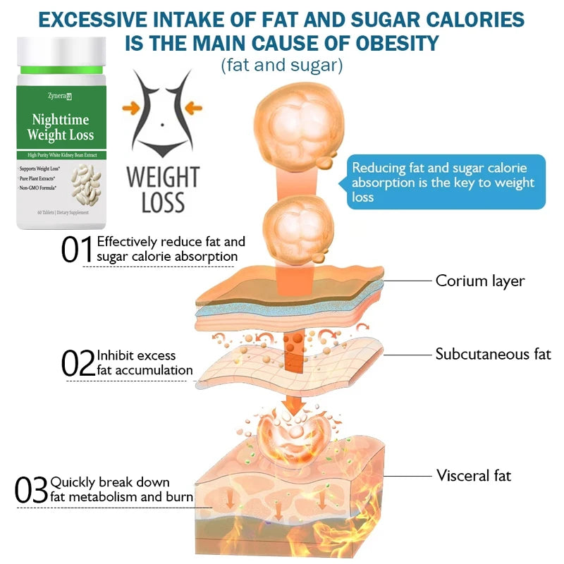 White Kidney Bean Extract - Natural Carb Blocker & Fat Burner for Weight Loss