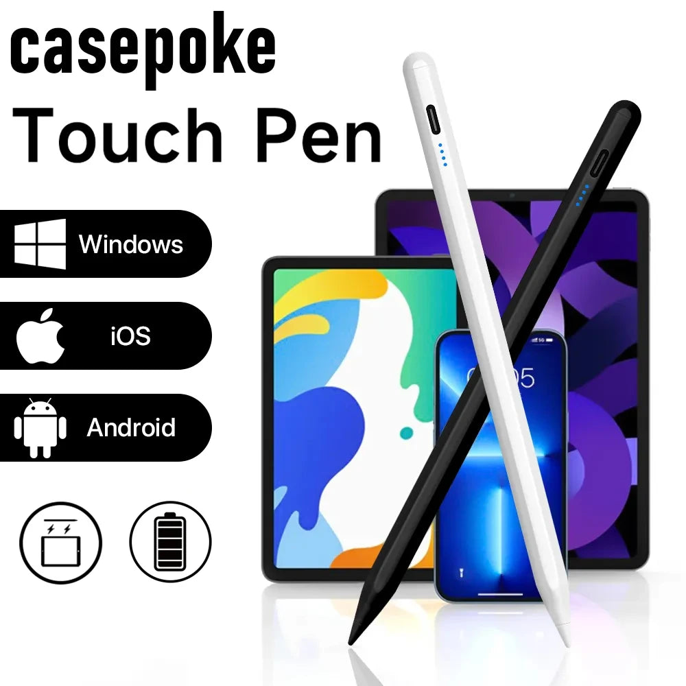 Universal Stylus Pen – Touch Pen for iPad, iPhone, Android Tablets & Smartphones + Pencil Case & Tips