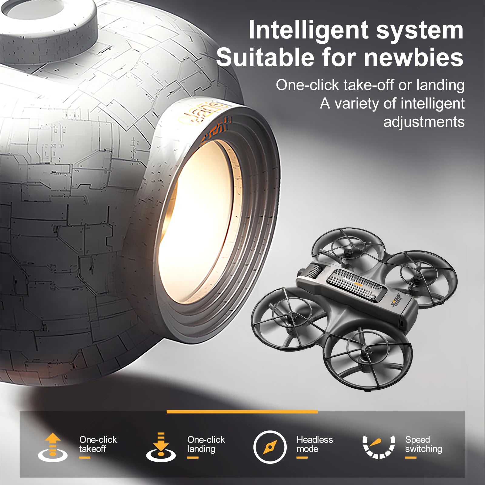S156 Drone with 4K Camera & Optical Flow - 180° Adjustable Lens, Brushless Motors (180g)