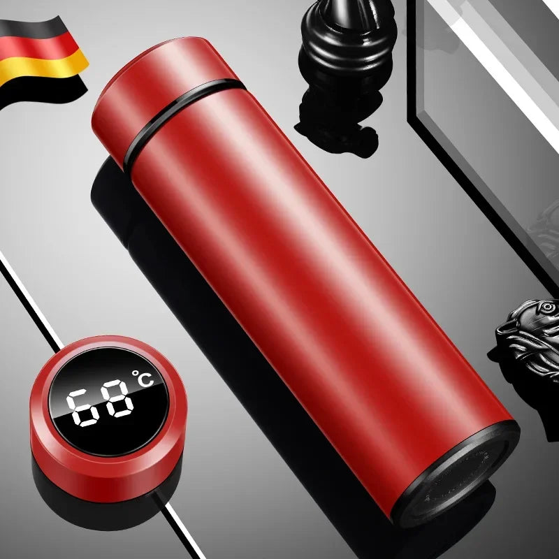 500ml Stainless Steel Thermos with Temperature Display - Insulated Bottle