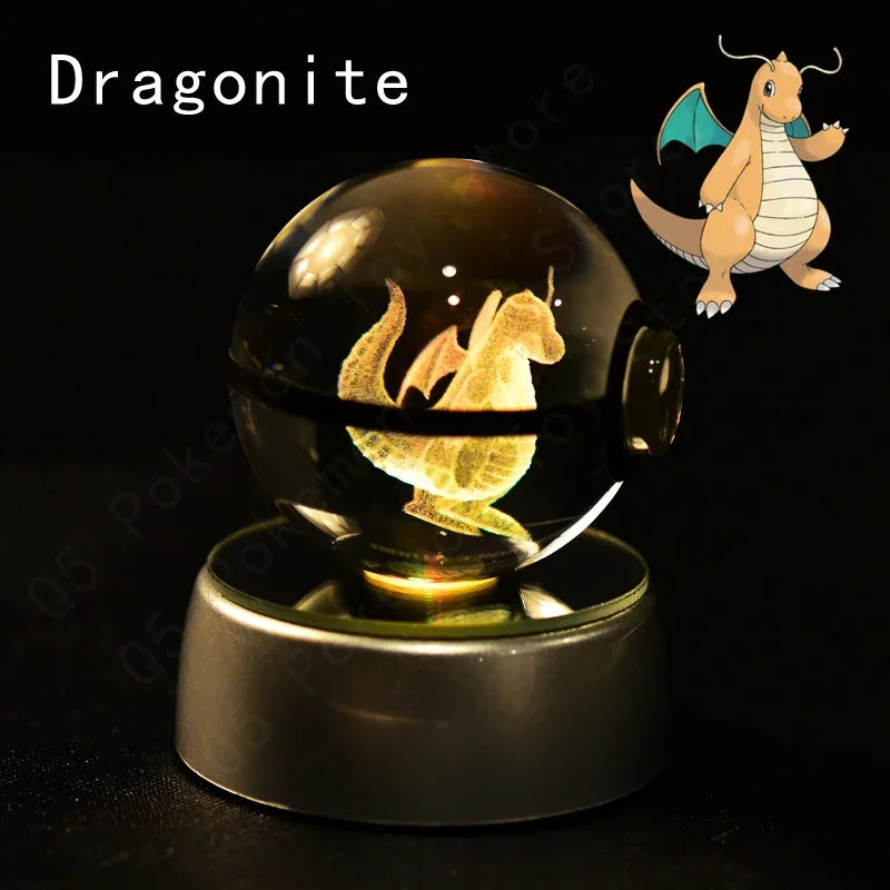 Pokemon Crystal Ball LED Night Light – Anime Lamp
