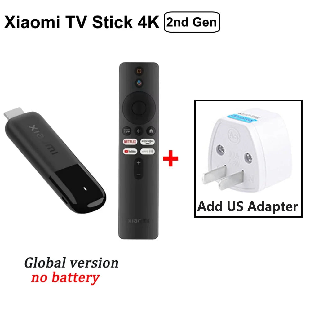 Xiaomi TV Stick 4K 2nd Gen - 6nm Quad-Core Streaming Device with WiFi 6 & Bluetooth 5.2