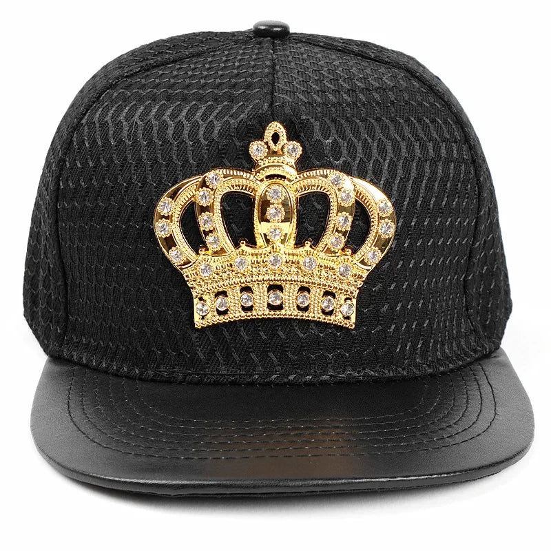 Royal King Crown Baseball Cap - Hip-Hop Snapback Hat for Men, Women & Youth