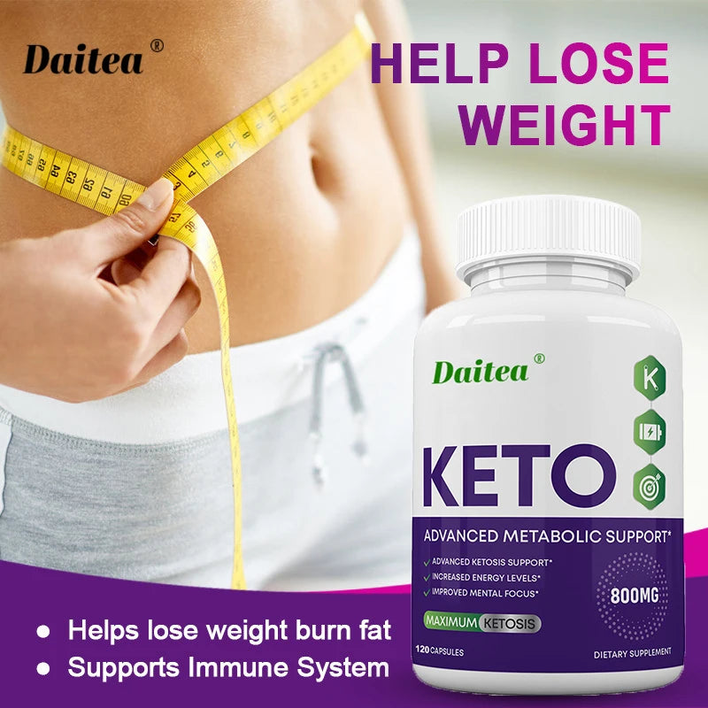 Keto Capsules 800mg - Weight Management, Burn Belly, Detoxification, Digestion, Immunity,Dietary Supplement