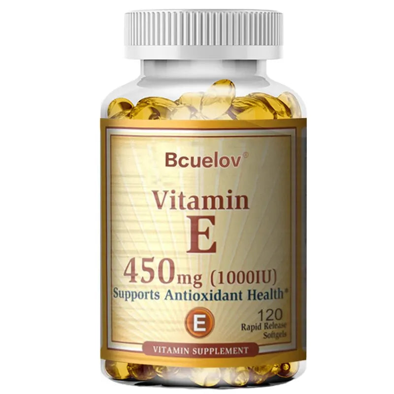 Bcuelov Vitamin E 1000 IU (450mg) – Skin, Hair & Antioxidant Support