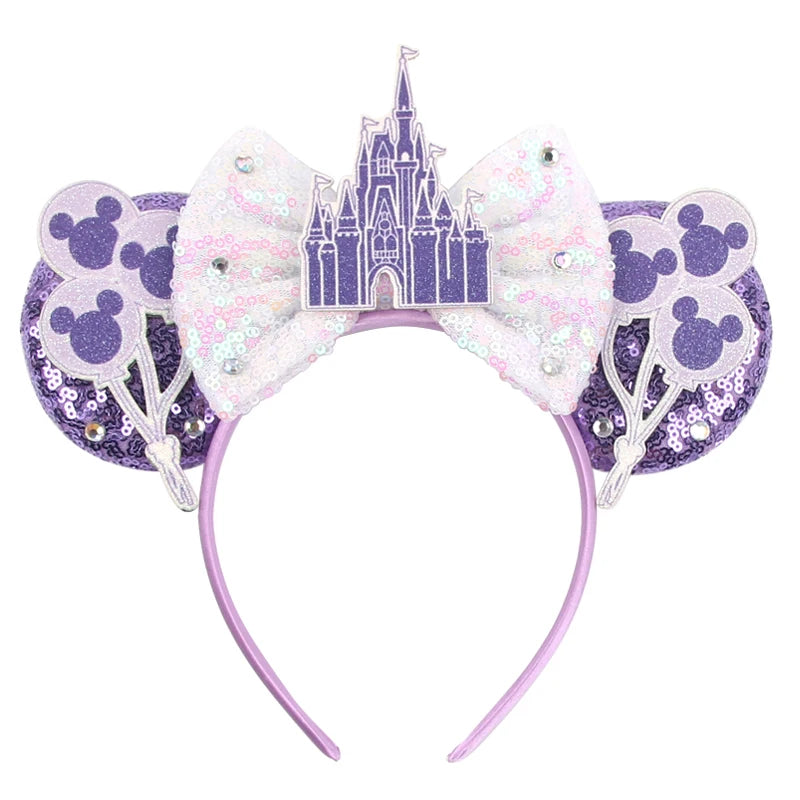 Disney Colorful Sequins Bow Headband – Rainbow Hair Accessory for Girls & Disney Fans