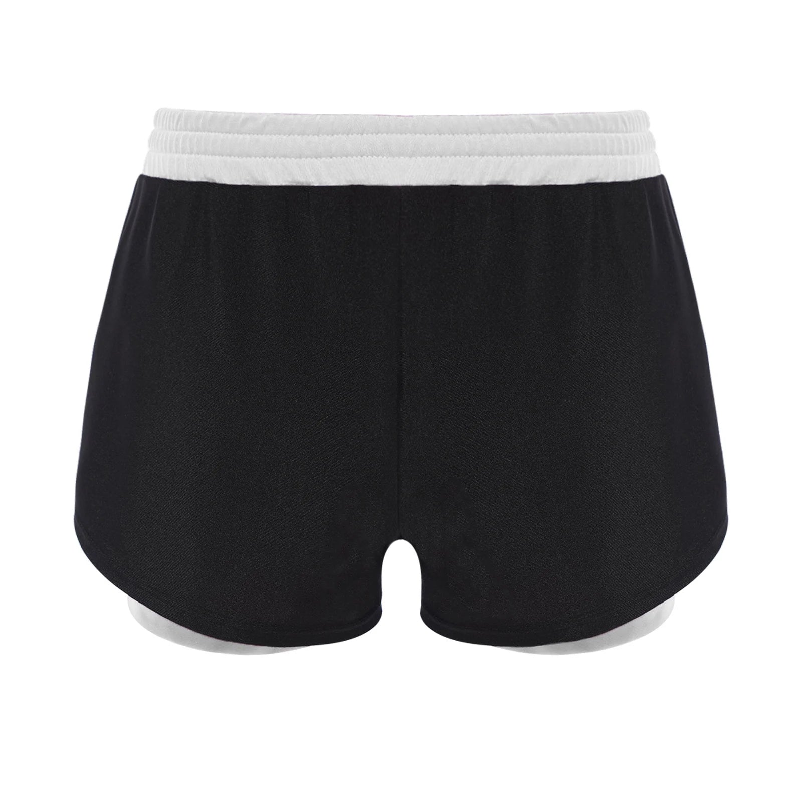 Girls Athletic Shorts - Double-Layer Sports Shorts for Yoga, Running & Workout (Ages 4-14)