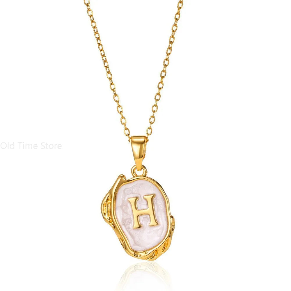 Alphabet Initial Necklace – Stainless Steel Jewelry