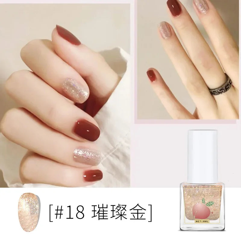 Water-Based Peelable Nail Polish - Fast Drying, Odorless, No UV Lamp Needed