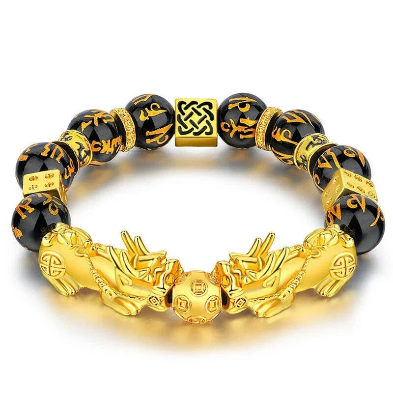 Pixiu Guardian Bracelet - Feng Shui Wealth & Luck Beaded Wristband for Men & Women