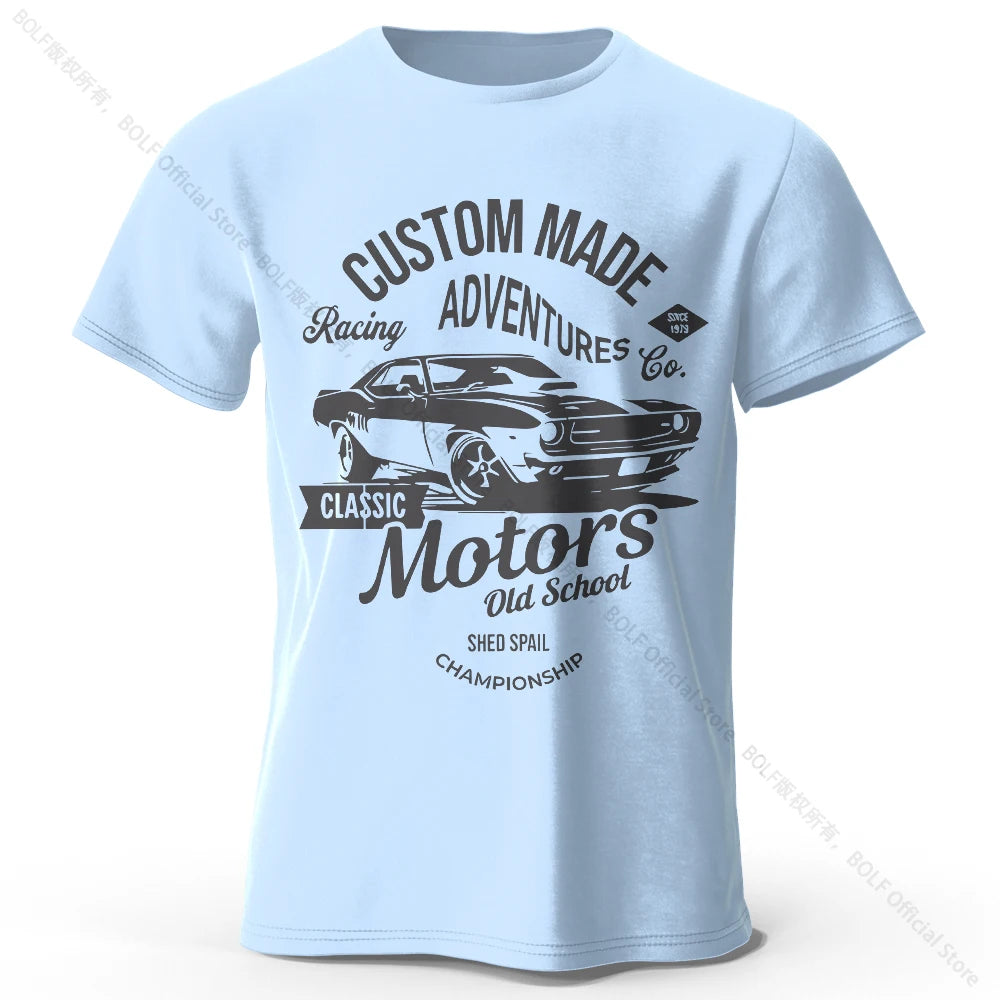 Motors Graphic Cotton T-Shirt Vintage Style Tee