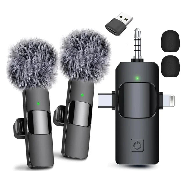 Wireless Mini Lavalier Mic for iPhone Android - Perfect for Video Makers, Live Streaming & Content Creation