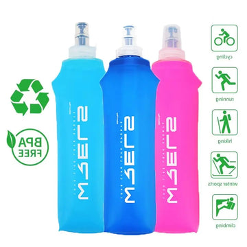 150ml Collapsible Sports Water Bottle - BPA Free Soft Flask for Running & Cycling